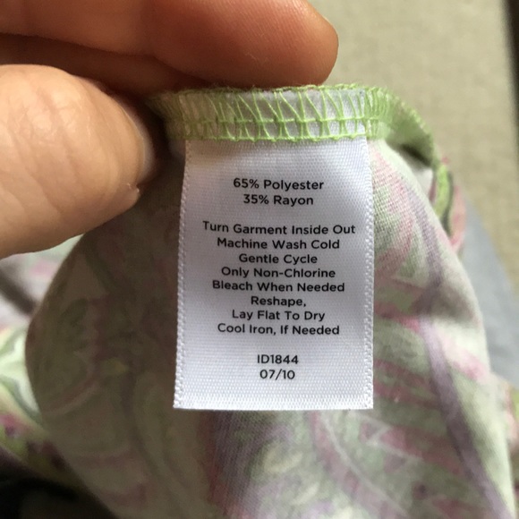 Talbots Paisley Ruffle Top - Picture 4 of 4